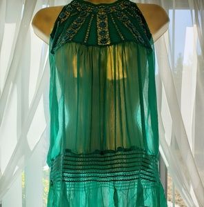 Shear Beaded Halter Top